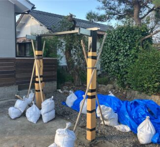 サイクルポート　フーゴミニ　施工中