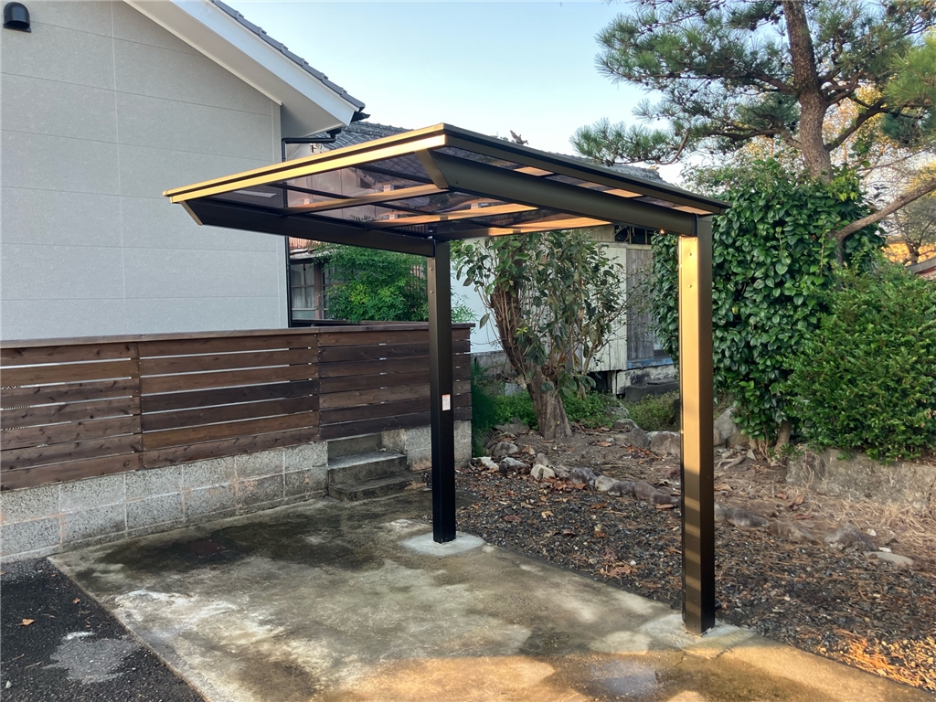 サイクルポート　フーゴミニ　施工後