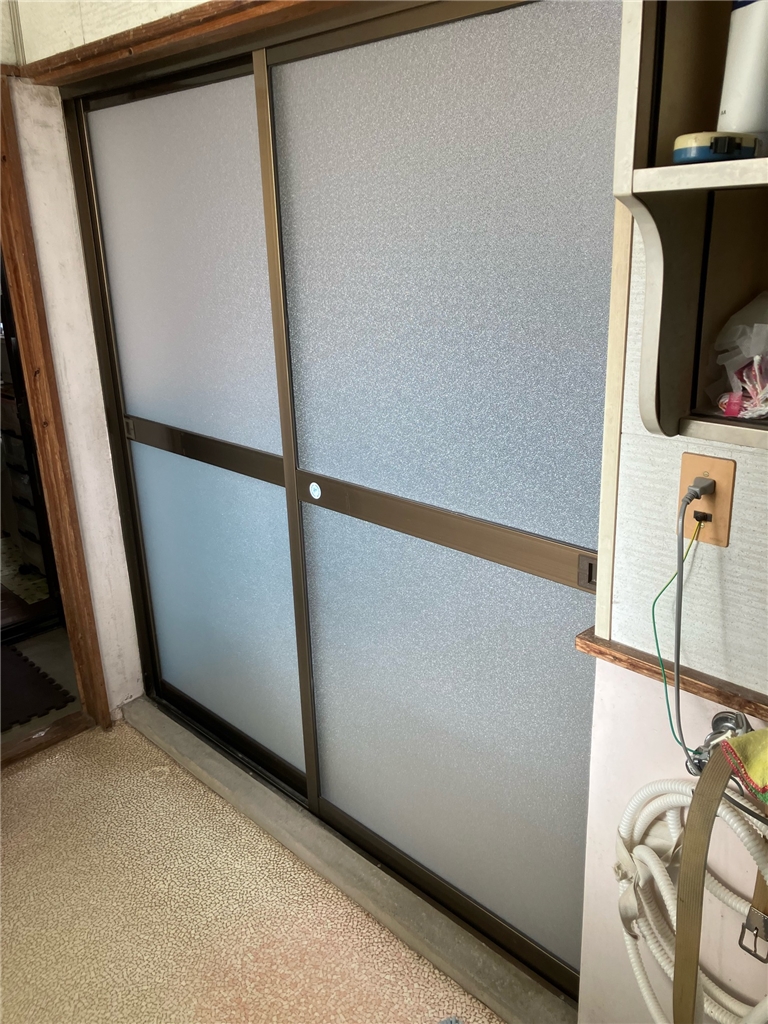 施工後 浴室引戸